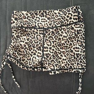 Leopard print zyia athletic shorts